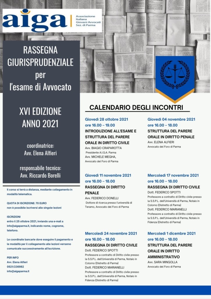 Rassegna giurisprudenziale 2021